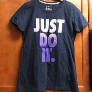 Nike | Navy Slim Fit 'Just Do It' Graphic Short Sleeve Tee | Sz M
